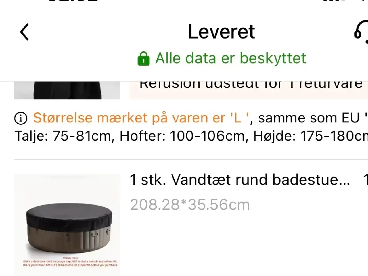 Billede 5 - Rund sort overdækning til spa/boblebad
