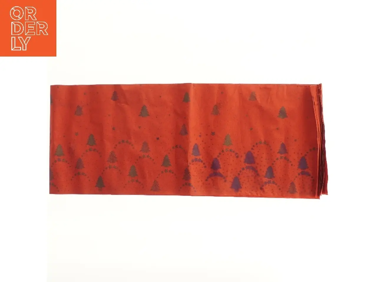 Billede 1 - Juledug med trær og stjerner (str. 116x158 cm)