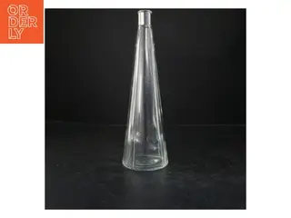 Glasvase med metalkant fra Rosendahl (str. 34x10 cm)