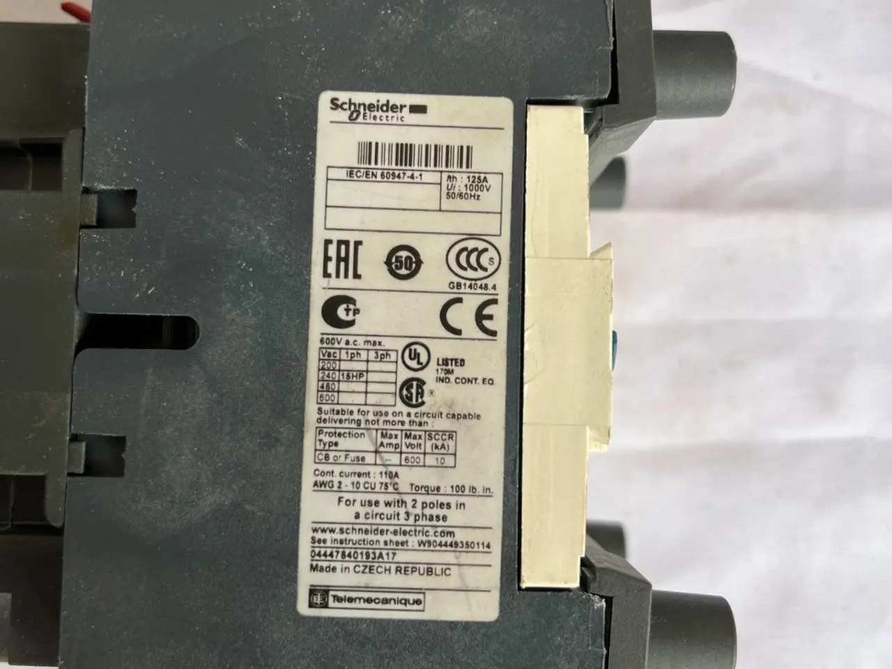 Billede 6 - Schneider Electric LC1D80008 kontaktor 4 Pole AC