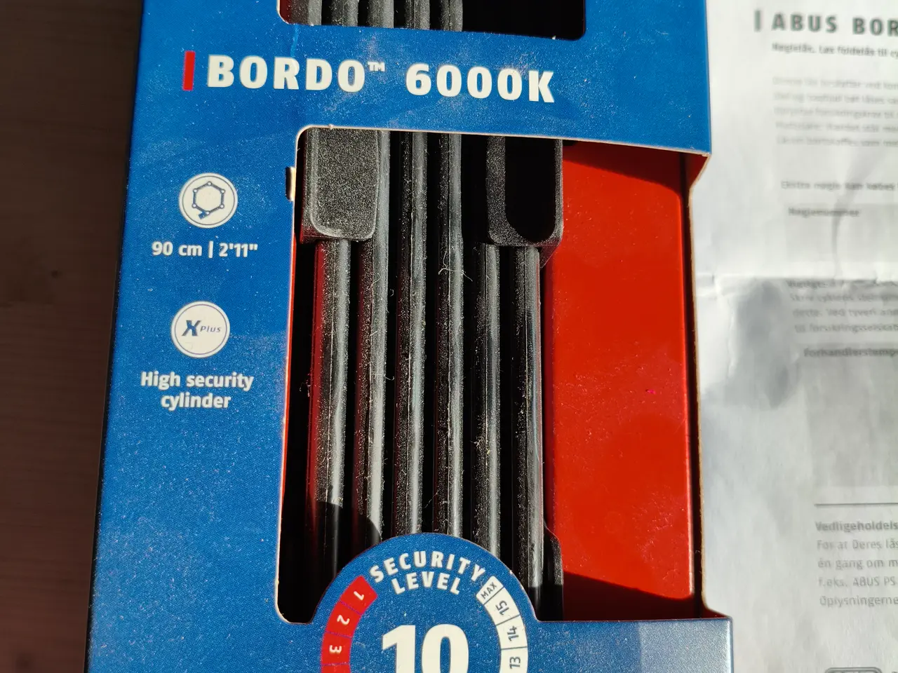 Billede 1 - 1 x ABUS BORDO 6000K/90 cykellås