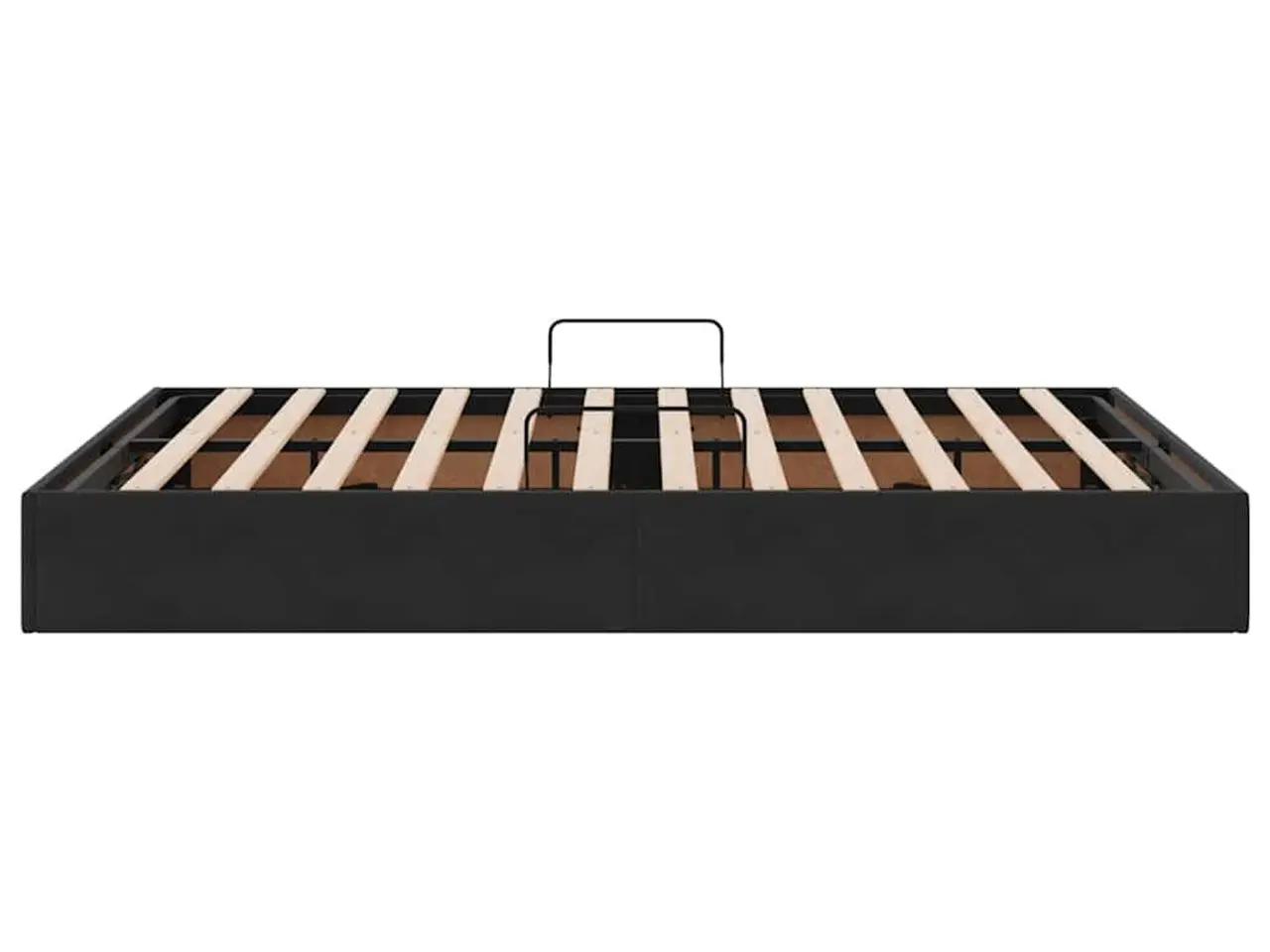 Billede 8 - Opbevaringsseng med madras Sort 135 x 190 cm Velour
