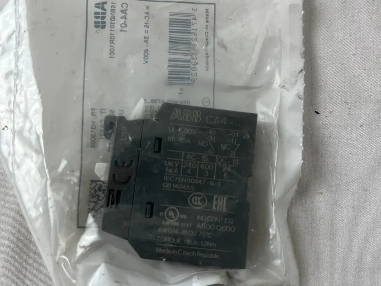Billede 2 - ABB CA4-01 Auxiliary Contact Block 1SBN010110R1001