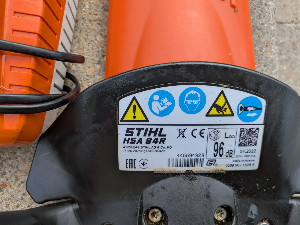 Billede 1 - Batteri hækklipper Stihl HSA 94R
