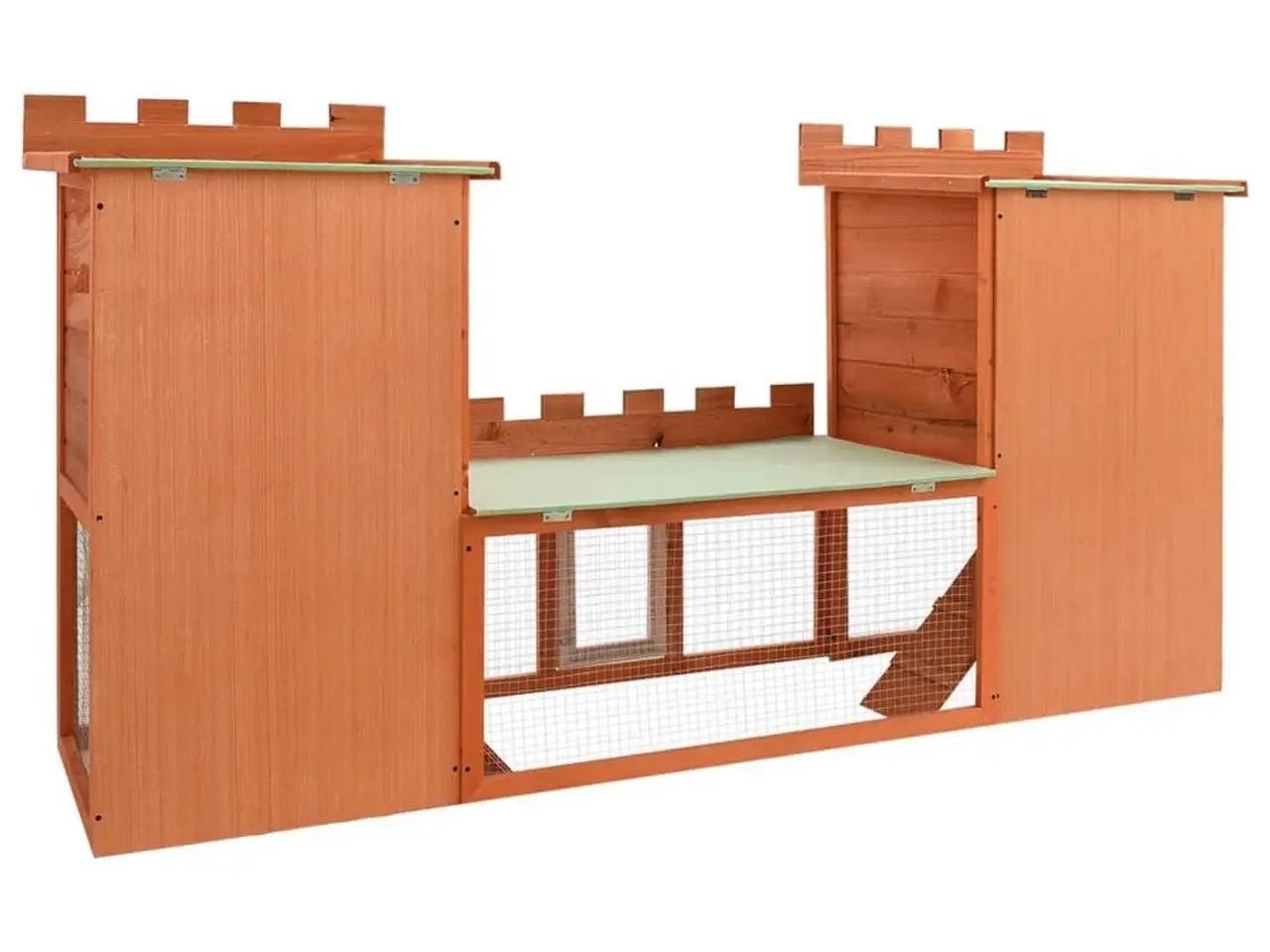 Billede 5 - Udendørs kaninbur med 2 huse - 192 x 50 x 101 cm