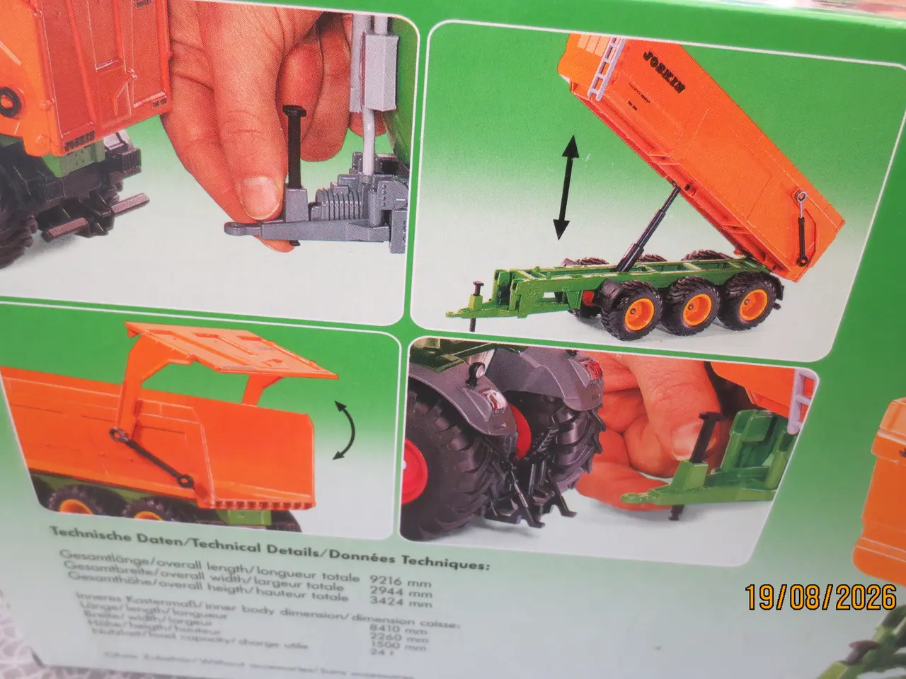Billede 5 - 1 stk Ny Modeltraktor /Tipvogn Joskin TRC 150