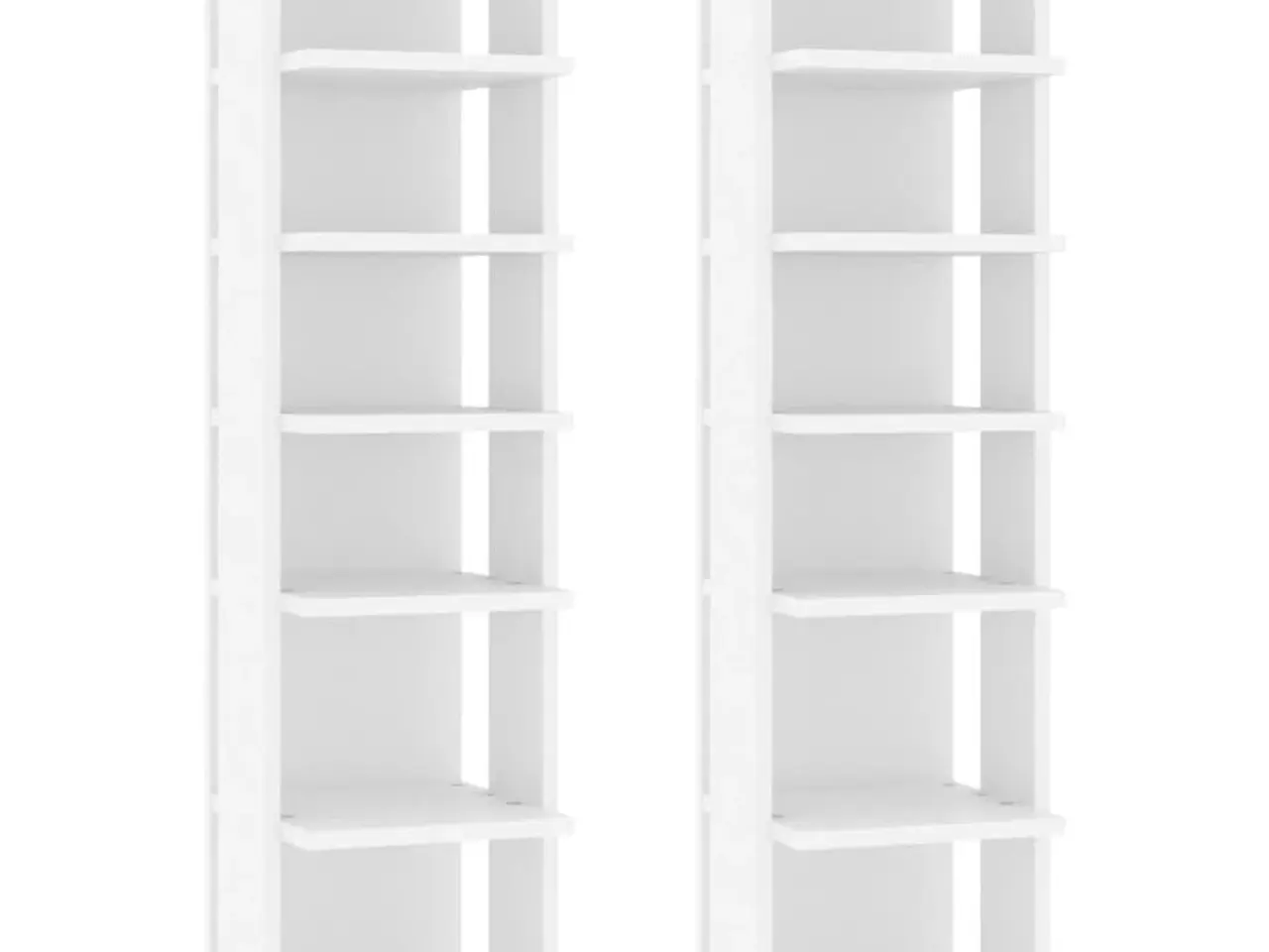 Billede 2 - Skoskabe 2 stk. 27,5x27x102 cm konstrueret træ hvid