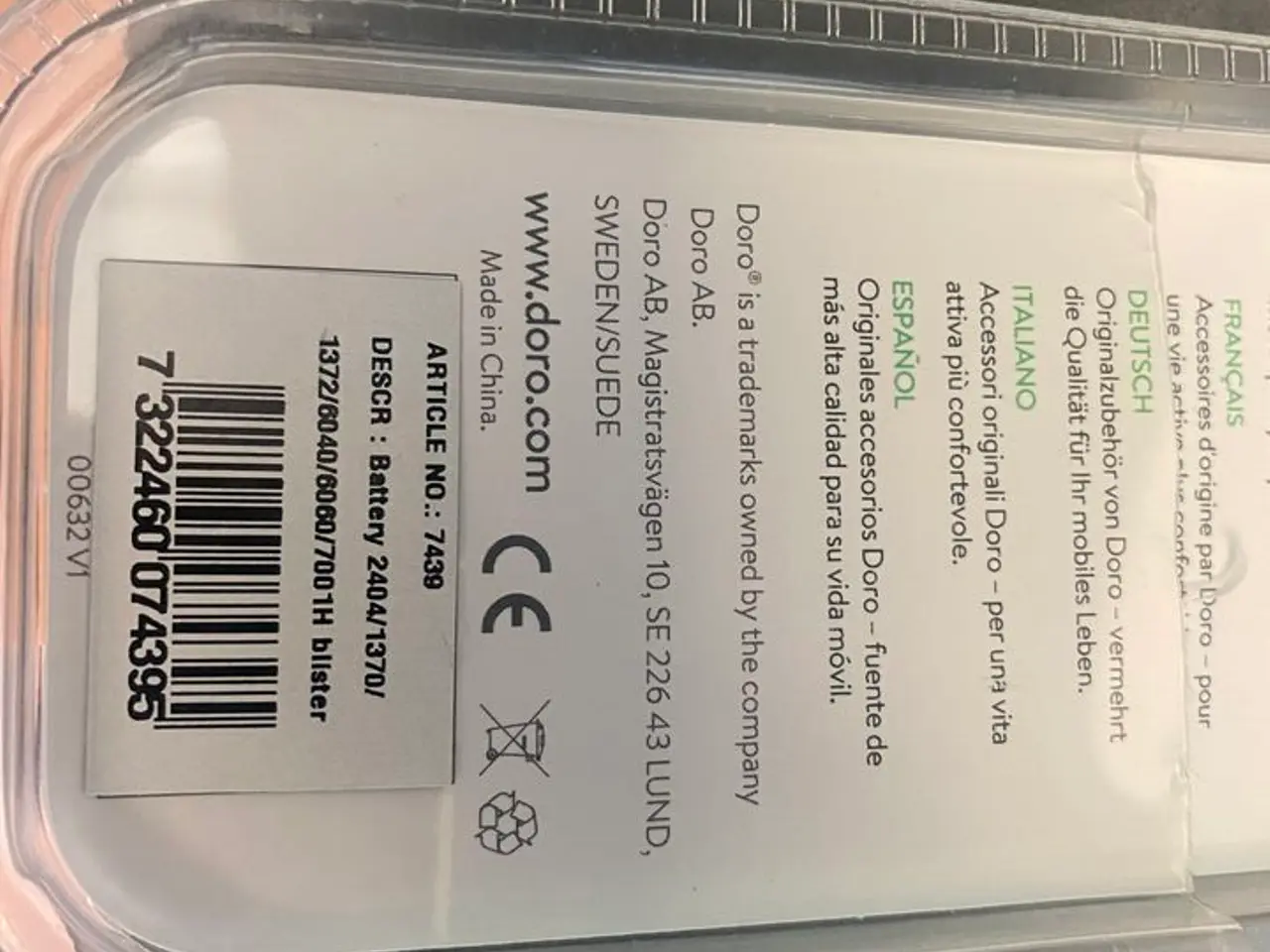 Billede 2 - 2 stk. Batterier DORO