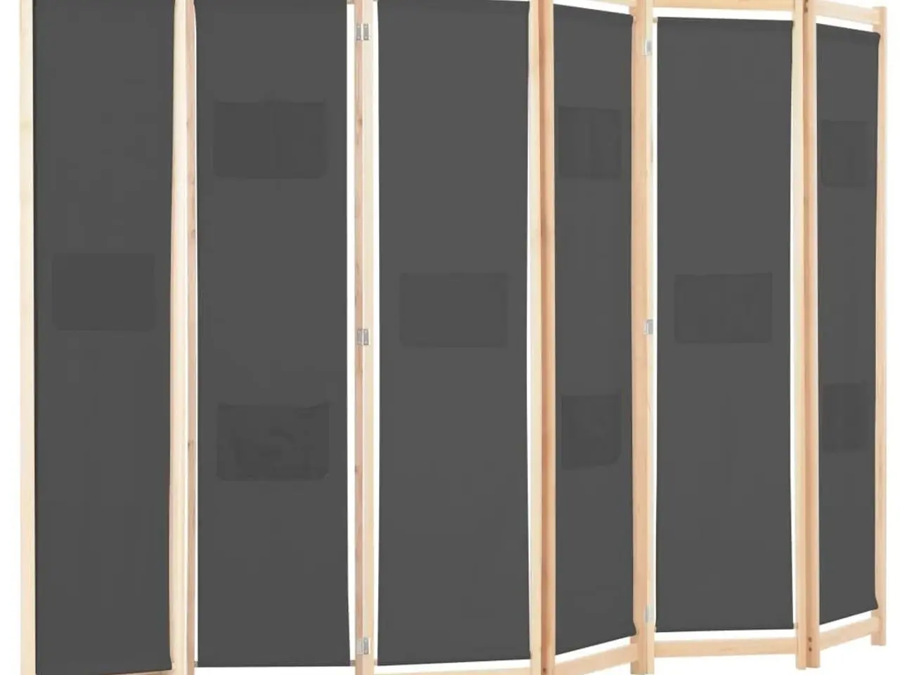 Billede 3 - Rumdeler med 6 paneler - grå, 240 x 170 x 4 cm