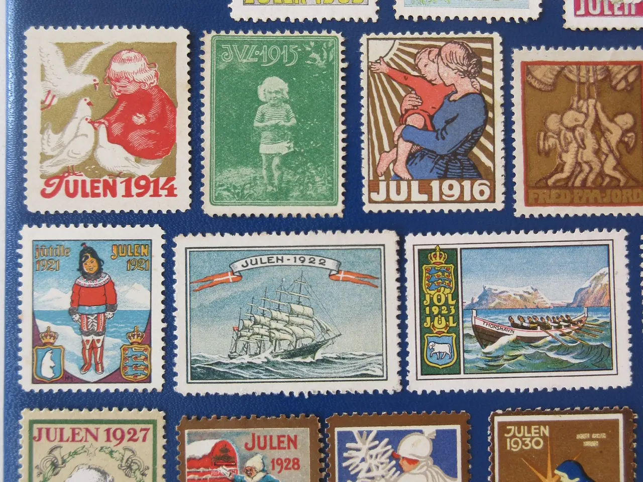 Billede 2 - Ældre danske julemærker årgang 1908-1951 47 mærker