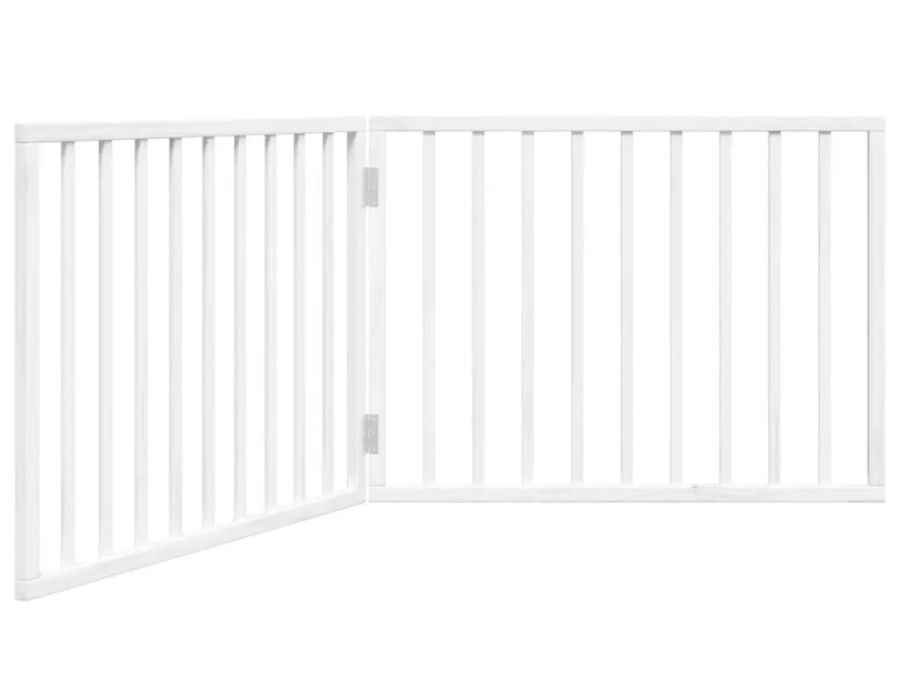 Billede 2 - Hundegitter foldbart 2 paneler hvid 160 cm poppeltræ