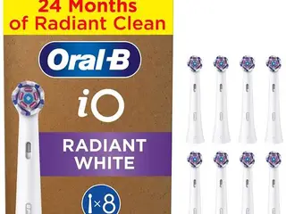 Oral-B iO Radiant White børstehoveder hvid 8 stk.