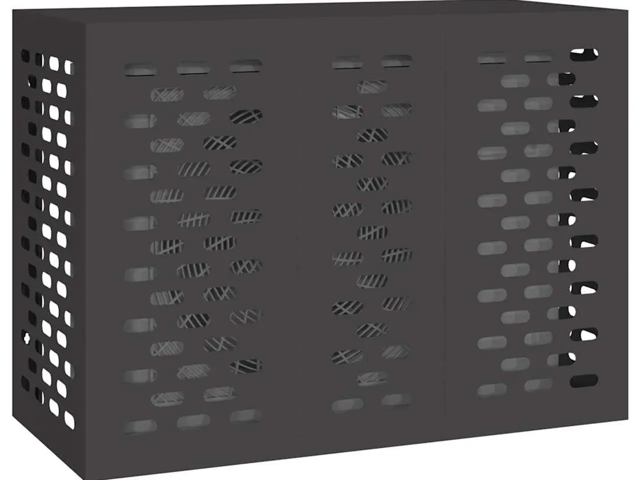 Billede 3 - Aircondition-cover i stål - sort 110 × 50 × 80 cm