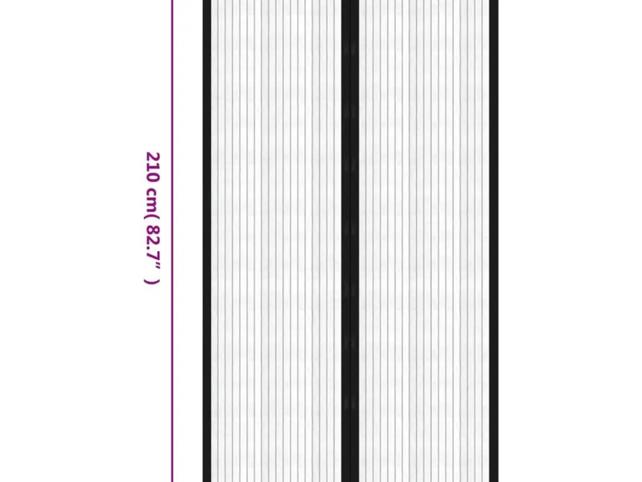 Billede 8 - Magnetisk dørgardin insektnet - 2 stk., 210 × 100 cm, sort