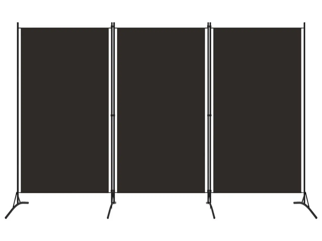 Billede 1 - Rumdeler med 3 paneler - 260 × 180 cm, brun