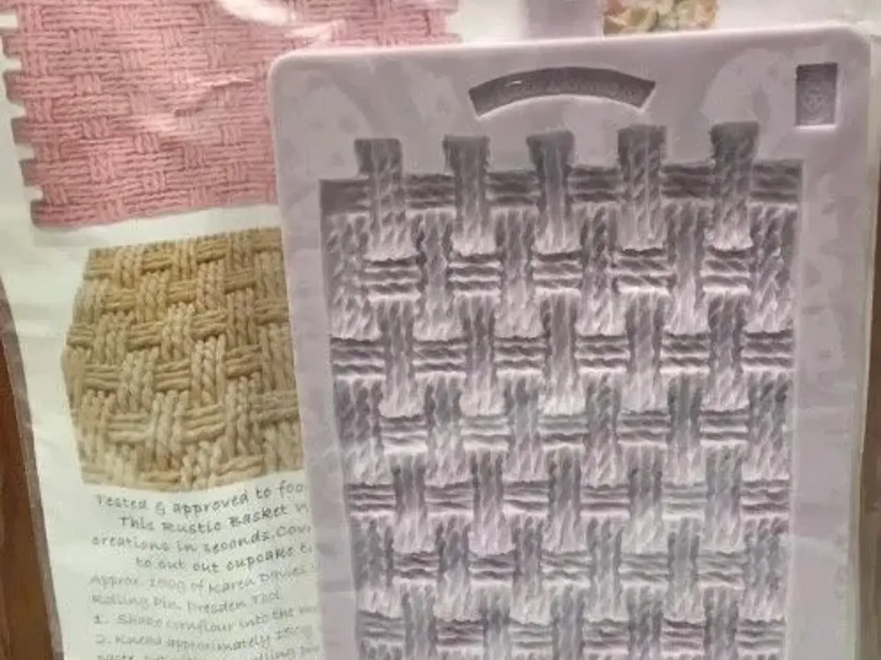 Billede 1 - Rustic Basket Weave prægemåtte..