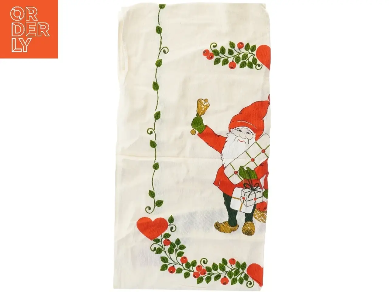 Billede 1 - Juledug med julemand (str. 72x150 cm)
