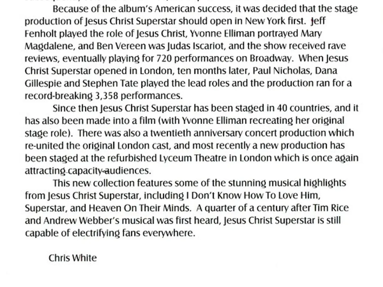 Billede 5 - C.C. Productions – Jesus Christ Superstar – CD