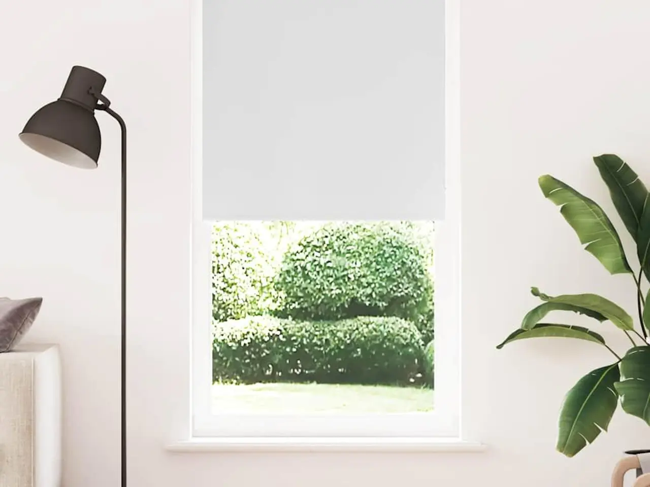 Billede 2 - Mørklægningsrullegardin 115×210 cm - hvid, polyester (stofbredde 110,7 cm)