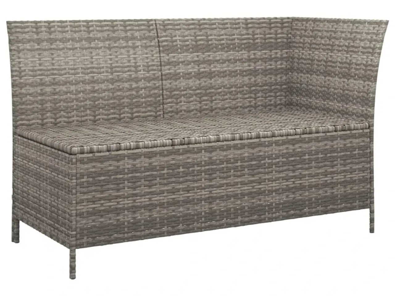 Billede 6 - Loungesæt til haven i polyrattan - 3 dele med hynder, grå