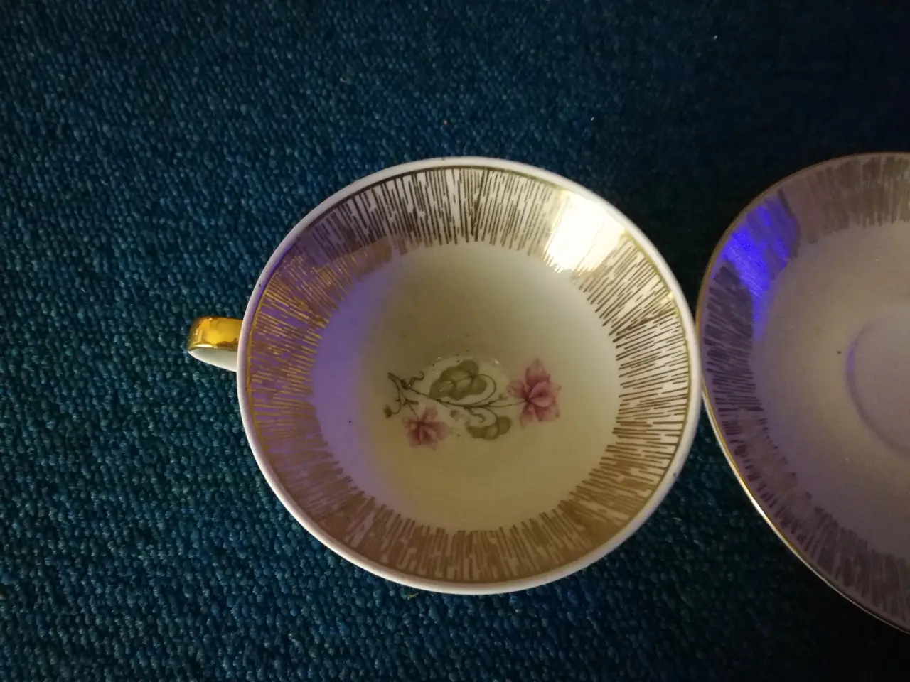 Billede 3 - Porcelæn morgenkuvert dekoreret 