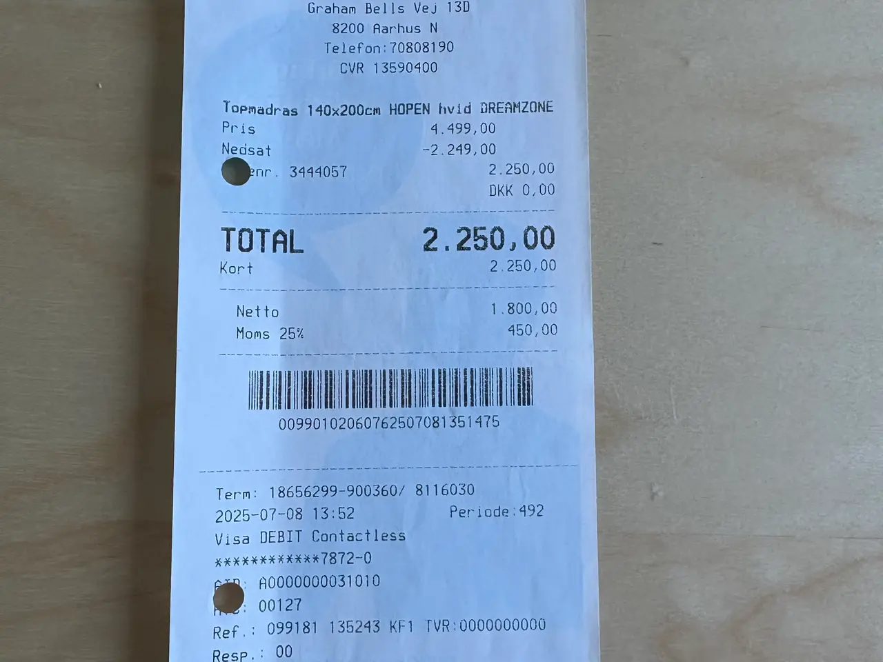 Billede 2 - Topmadras Latex til fransk seng