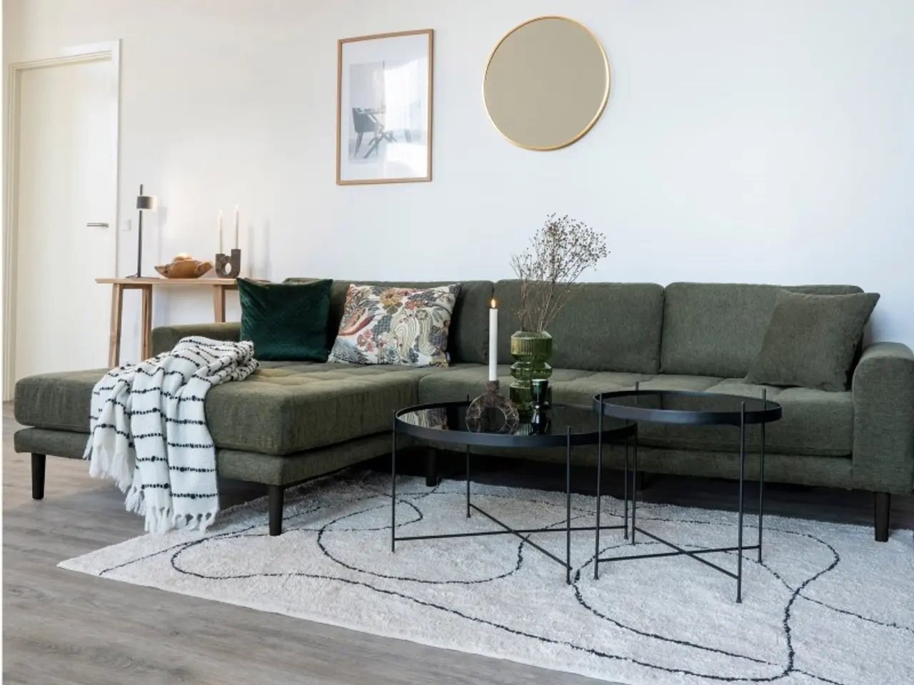 Billede 3 - Lido - Venstrevendt Chaiselongsofa - Grøn stof