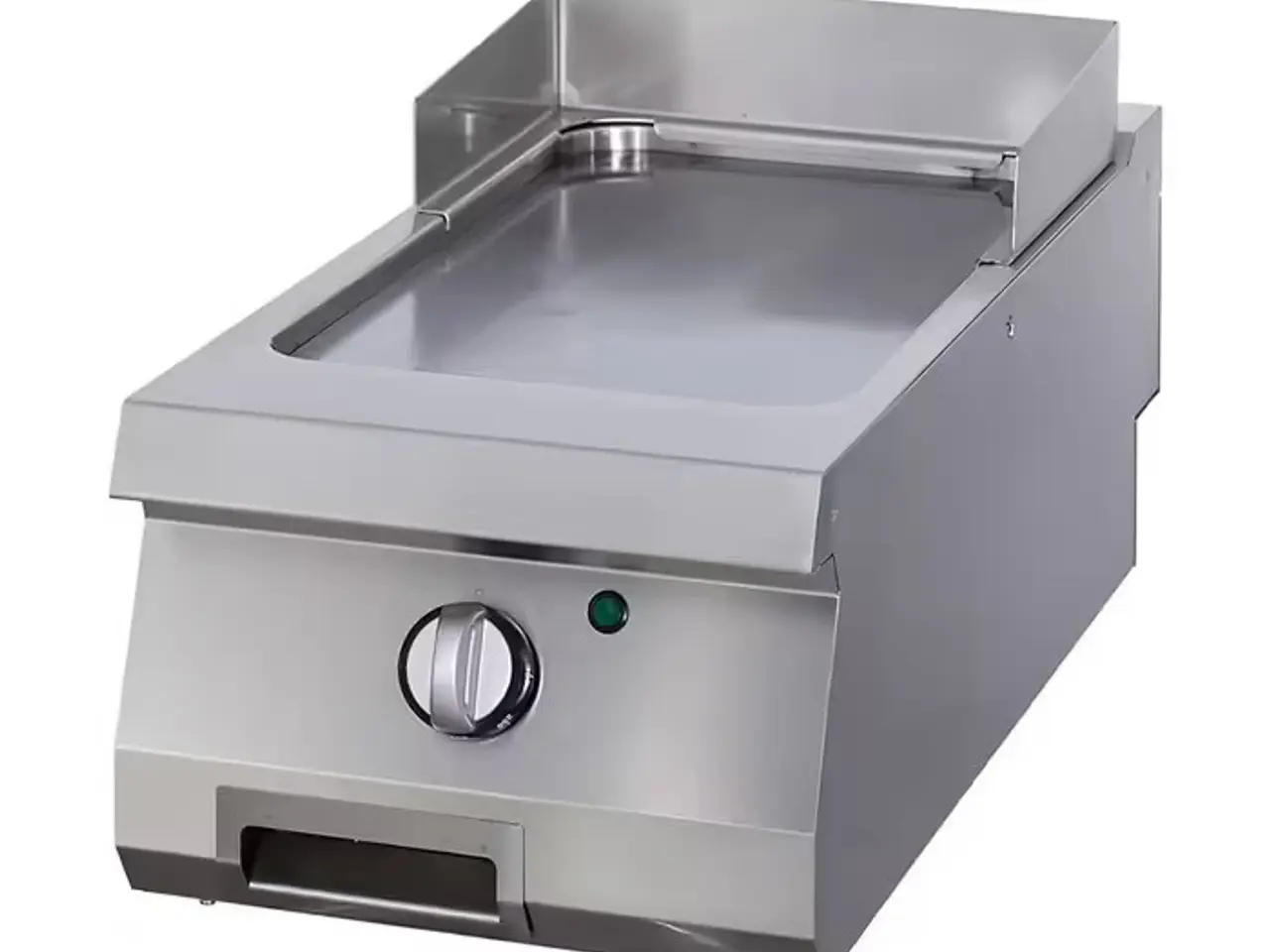 Billede 1 - Enkelt Elektrisk Stegeplade – Glat Krom – 4500 W