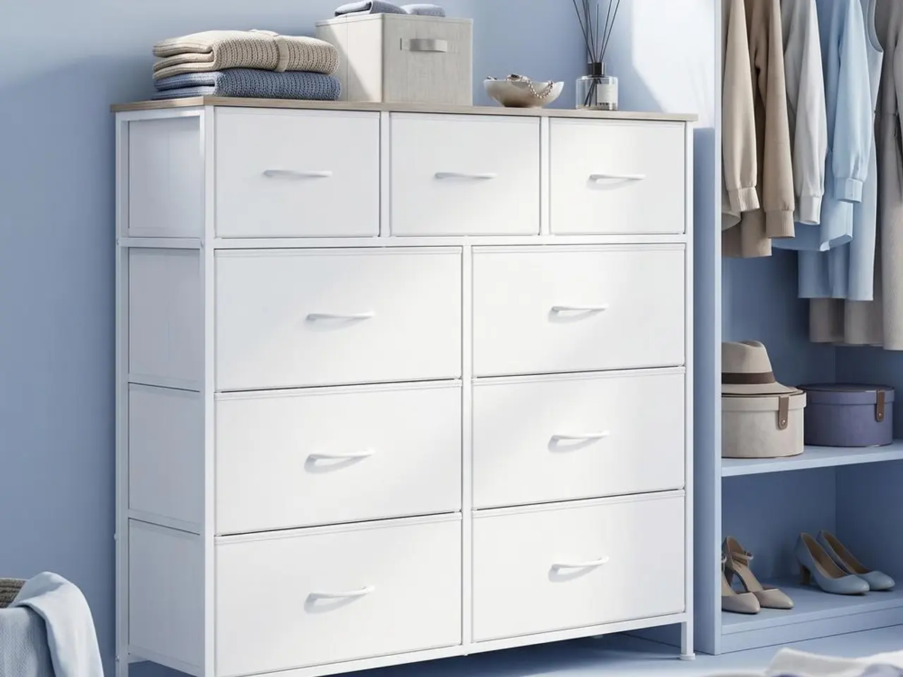 Billede 5 - Kommode med 9 skuffer - Cloud White/Snow White