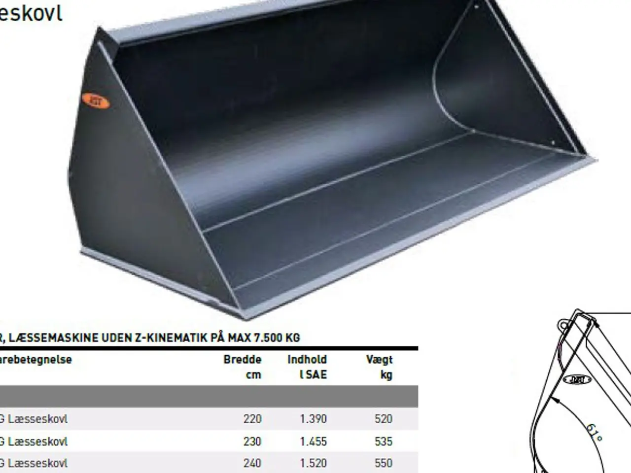 Billede 3 - JST RG læsseskovl 220-260 cm.