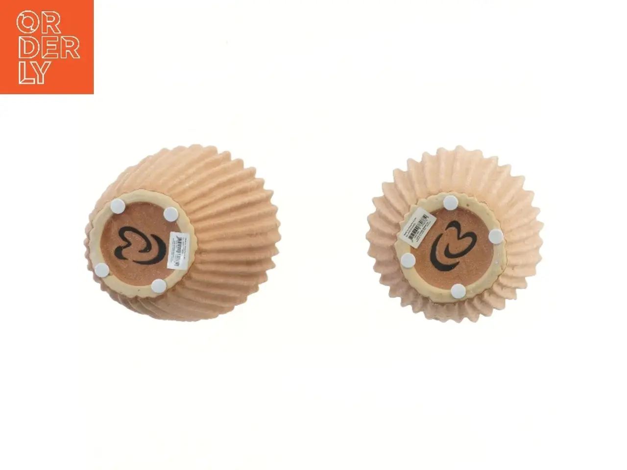 Billede 3 - Rillede keramiske vaser, 2 stk (str. 2 stk 26 cm)
