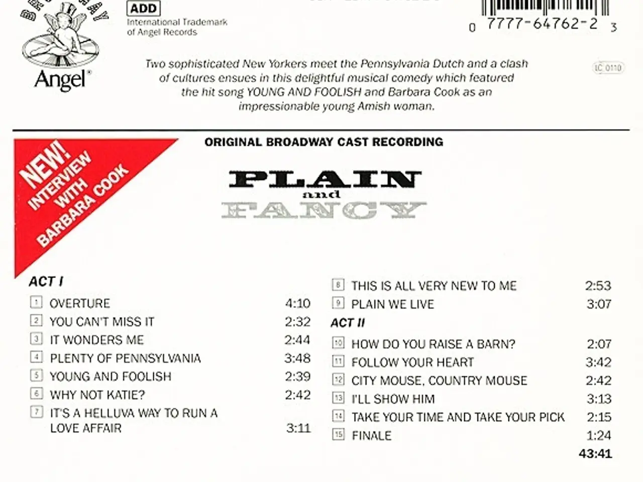 Billede 2 - Albert Hague – Plain And Fancy (Original… – CD