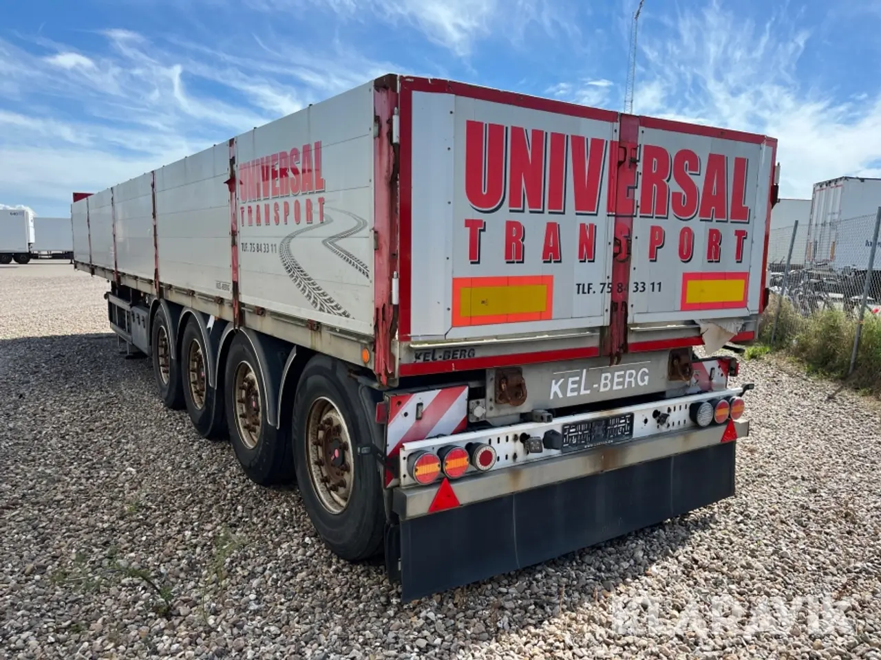 Billede 2 - Trailer Kel-Berg flatbed med alusider 4-akslet