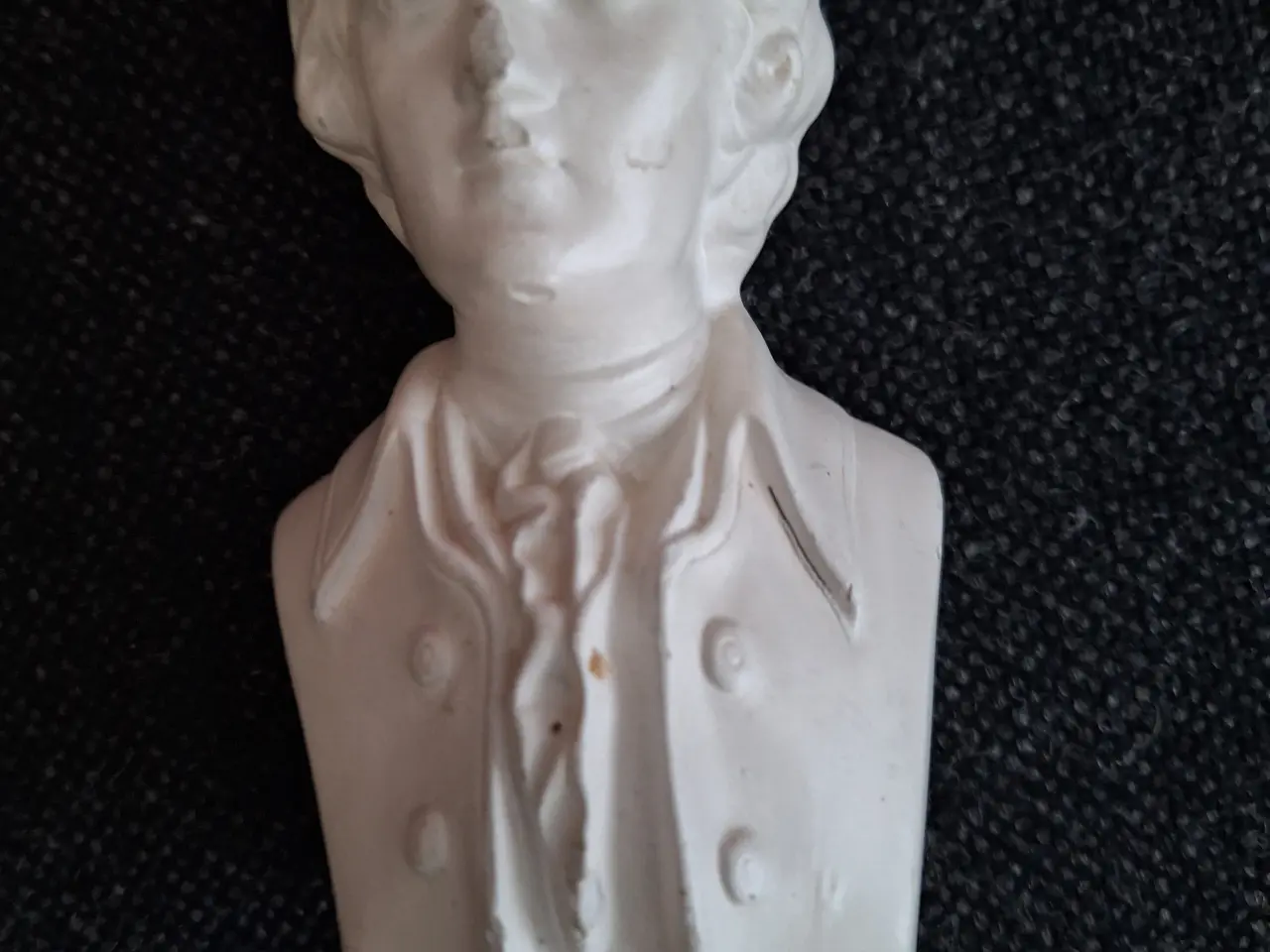 Billede 1 - Mozart i marmor. Højde 14 cm.