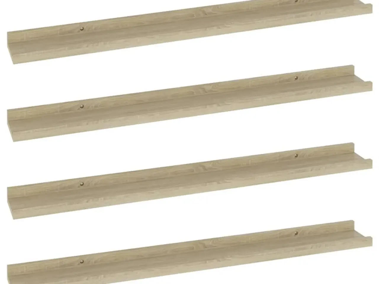 Billede 2 - Væghylder 4 stk. 80x9x3 cm sonoma-eg