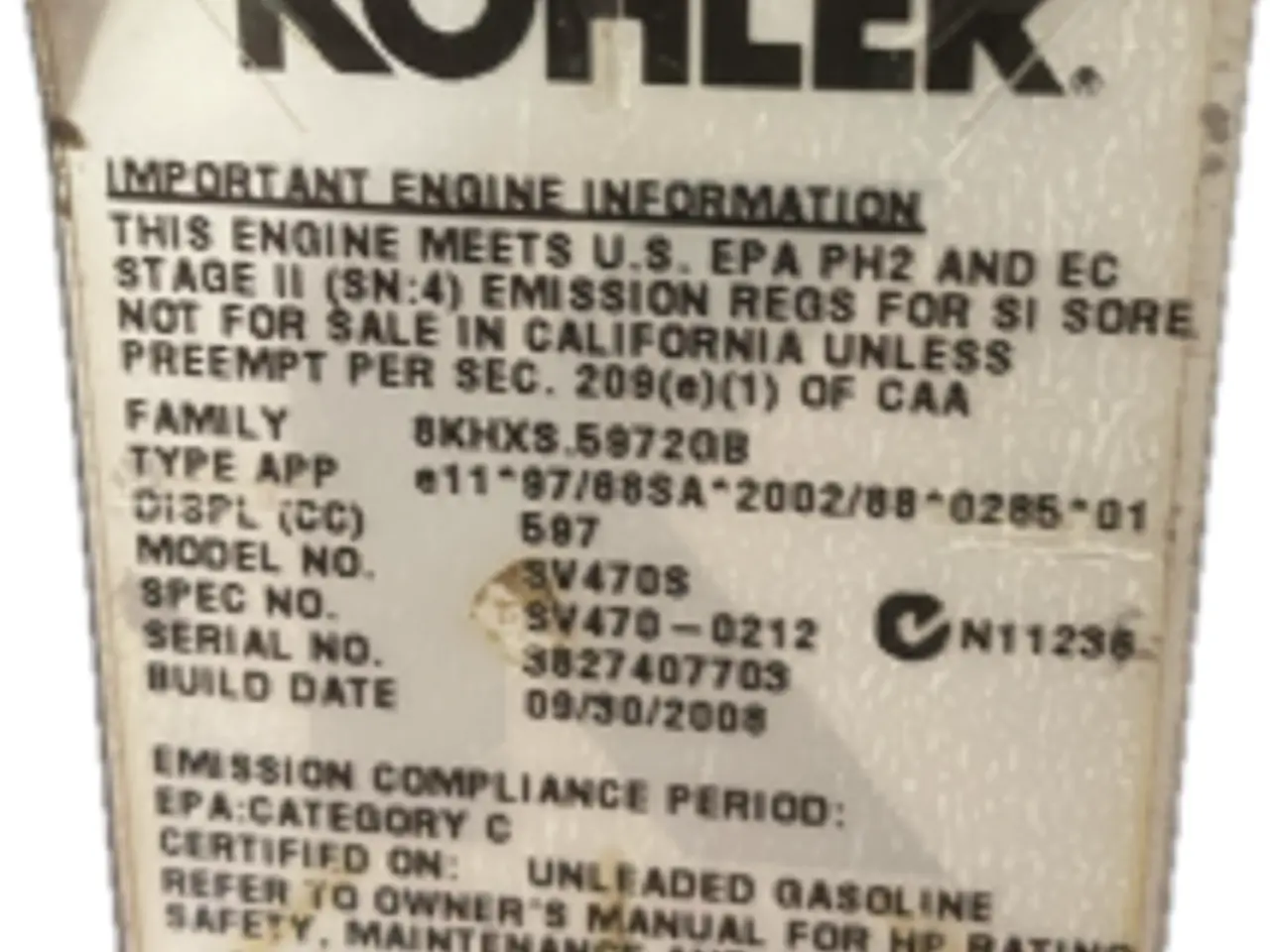 Billede 1 - Kohler motor