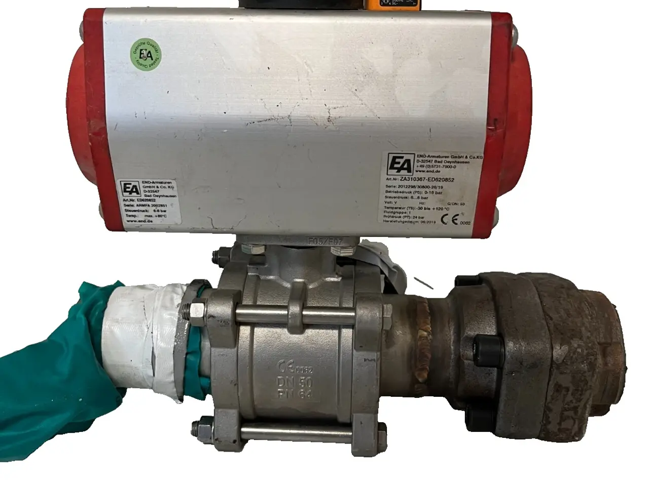 Billede 1 - END-Armaturen ZA310367 DN50 Pneumatic Ball ventil