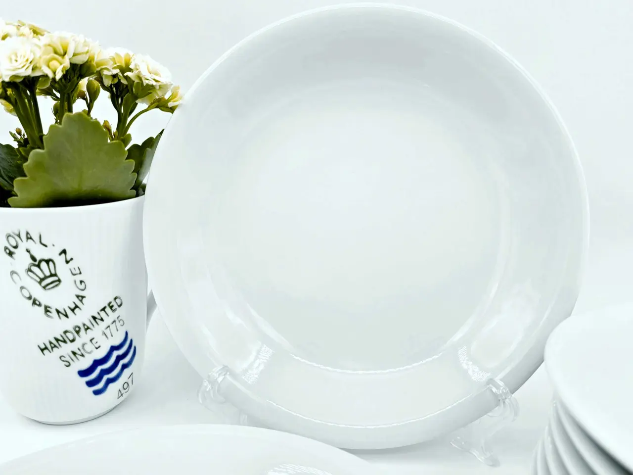 Billede 2 - Royal Copenhagen Hvid Tallerken Porcelæn 