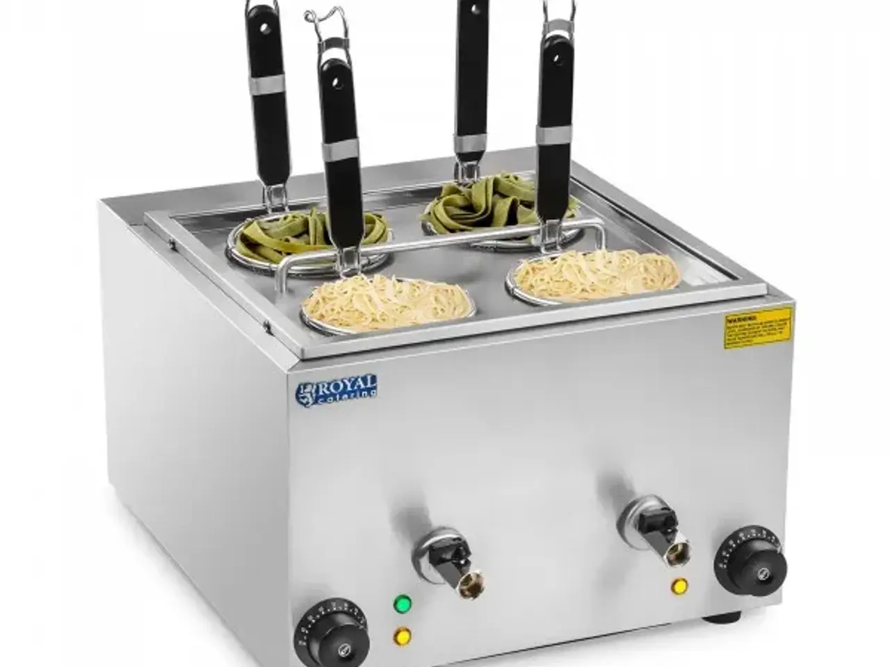 Billede 1 - Elektrisk Pastakoger med 4 Kurve – 2 x 4 Liter