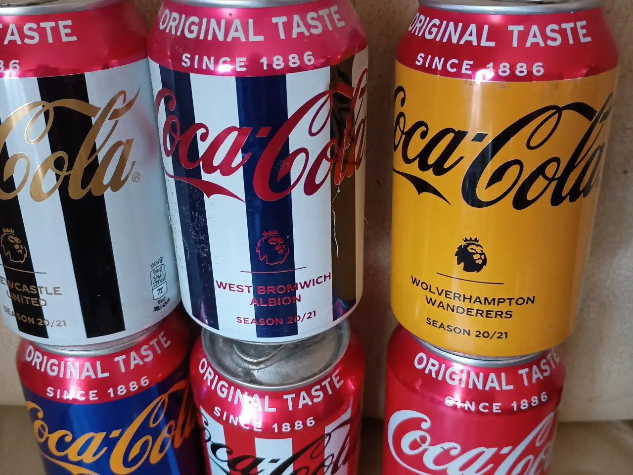 Billede 1 - Coca Cola, 6 Premier League dåser