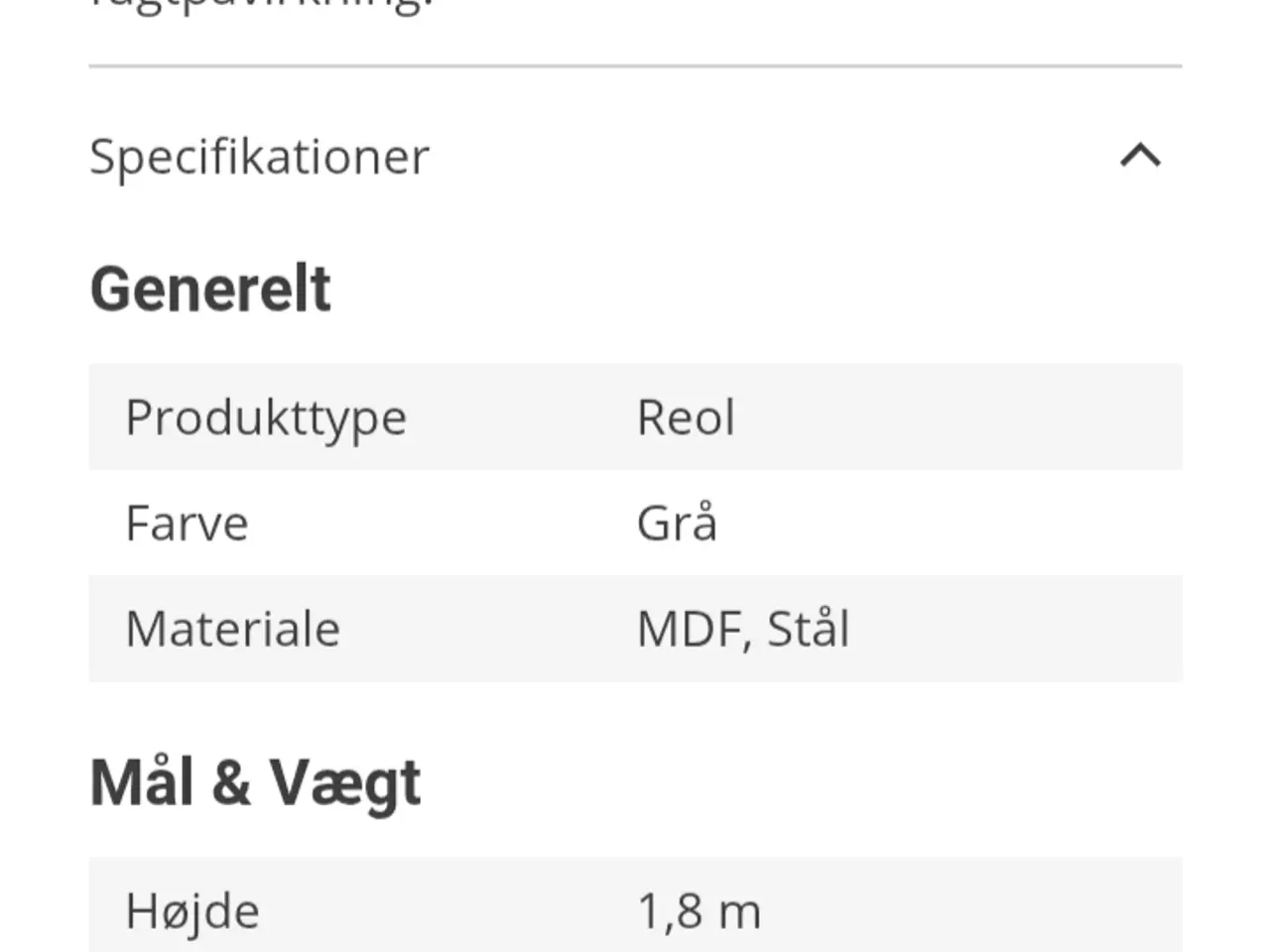 Billede 5 - Stålreol 180x90x45 cm - antracit