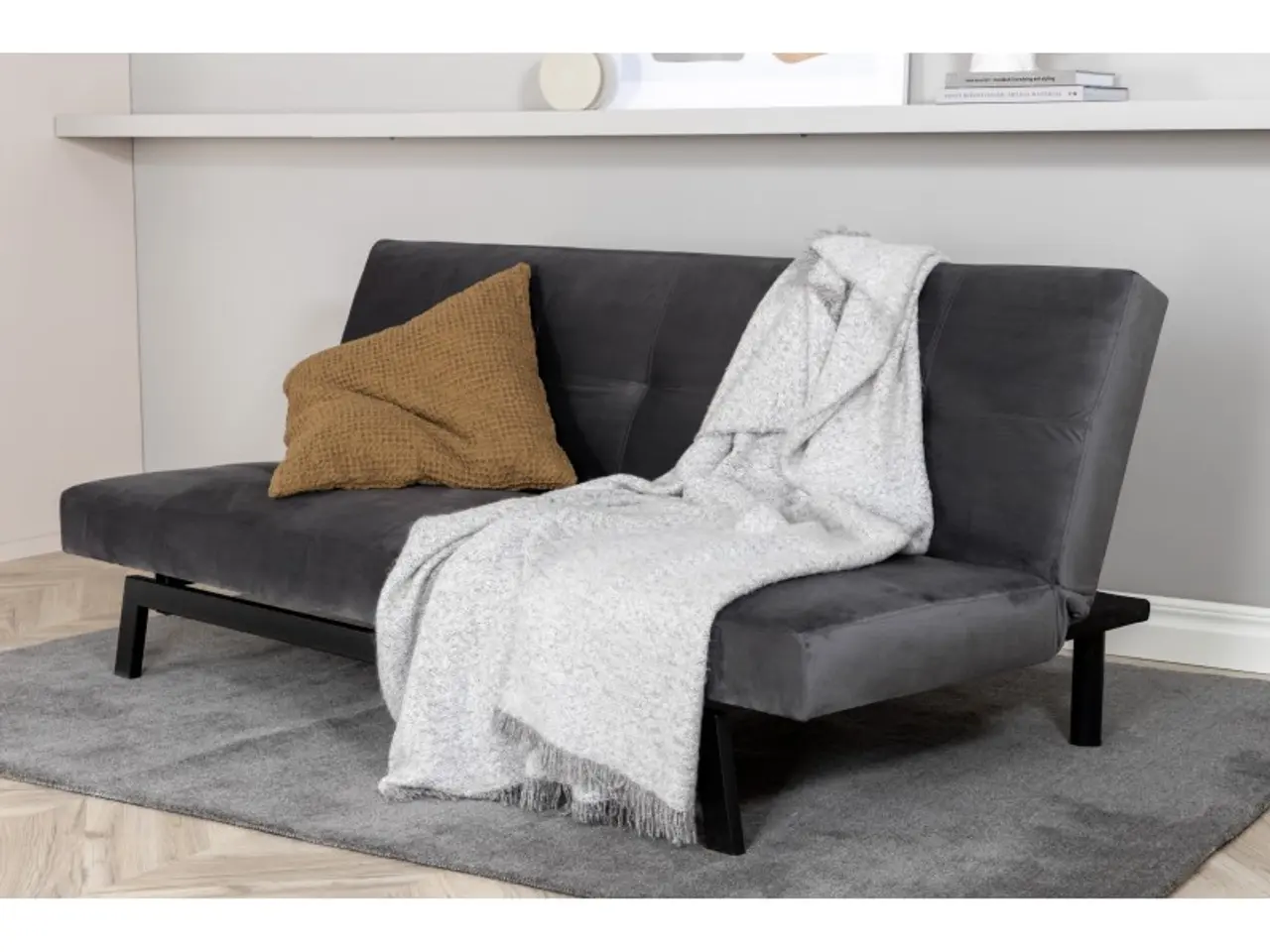 Billede 10 - Bodil Sovesofa - Mørkegrå Velour