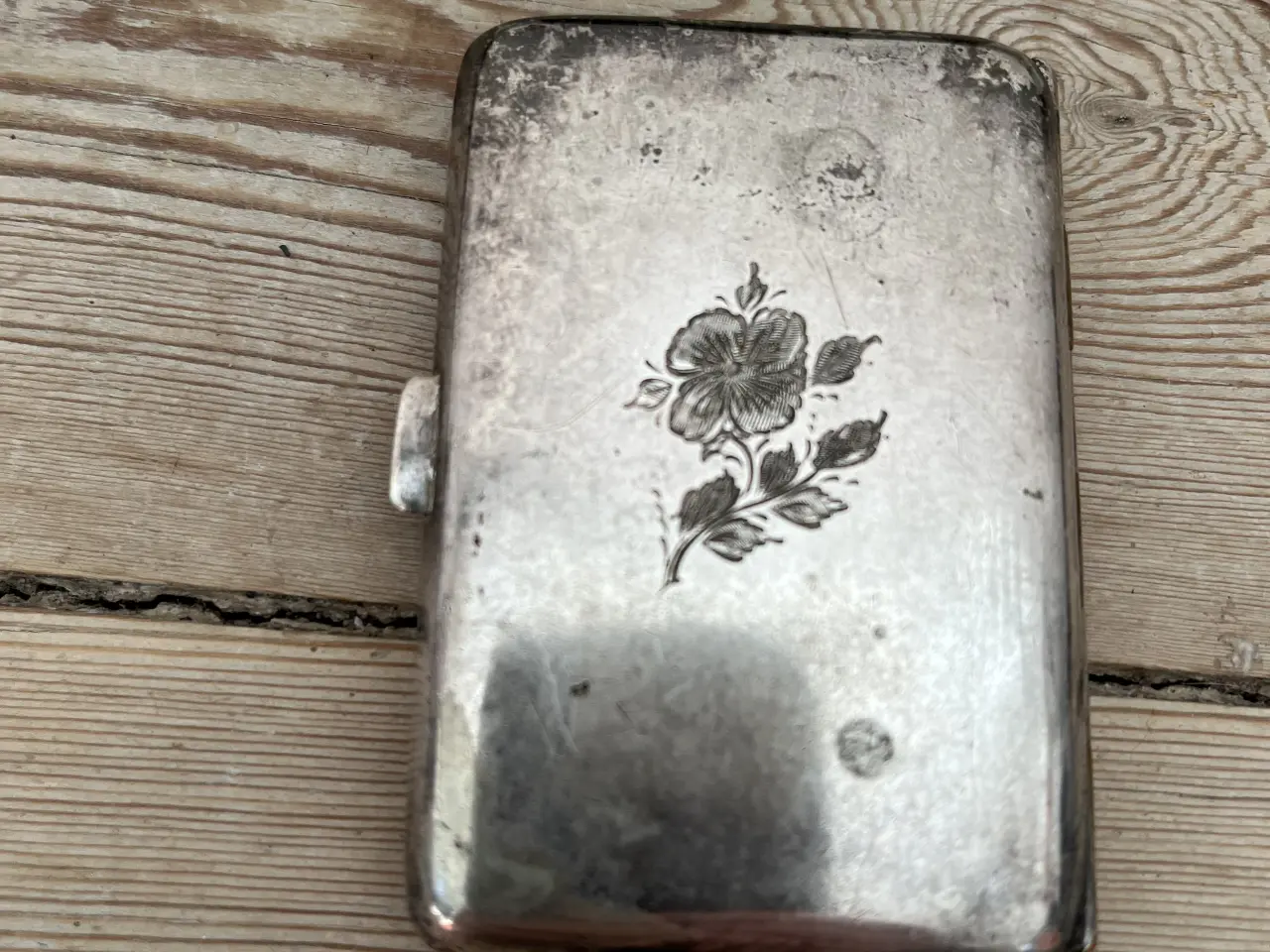 Billede 2 - Sølvplet cigaretetui med emalje