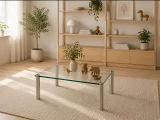 Designer Sofabord i glas/stål fra Ronald Schmitt.