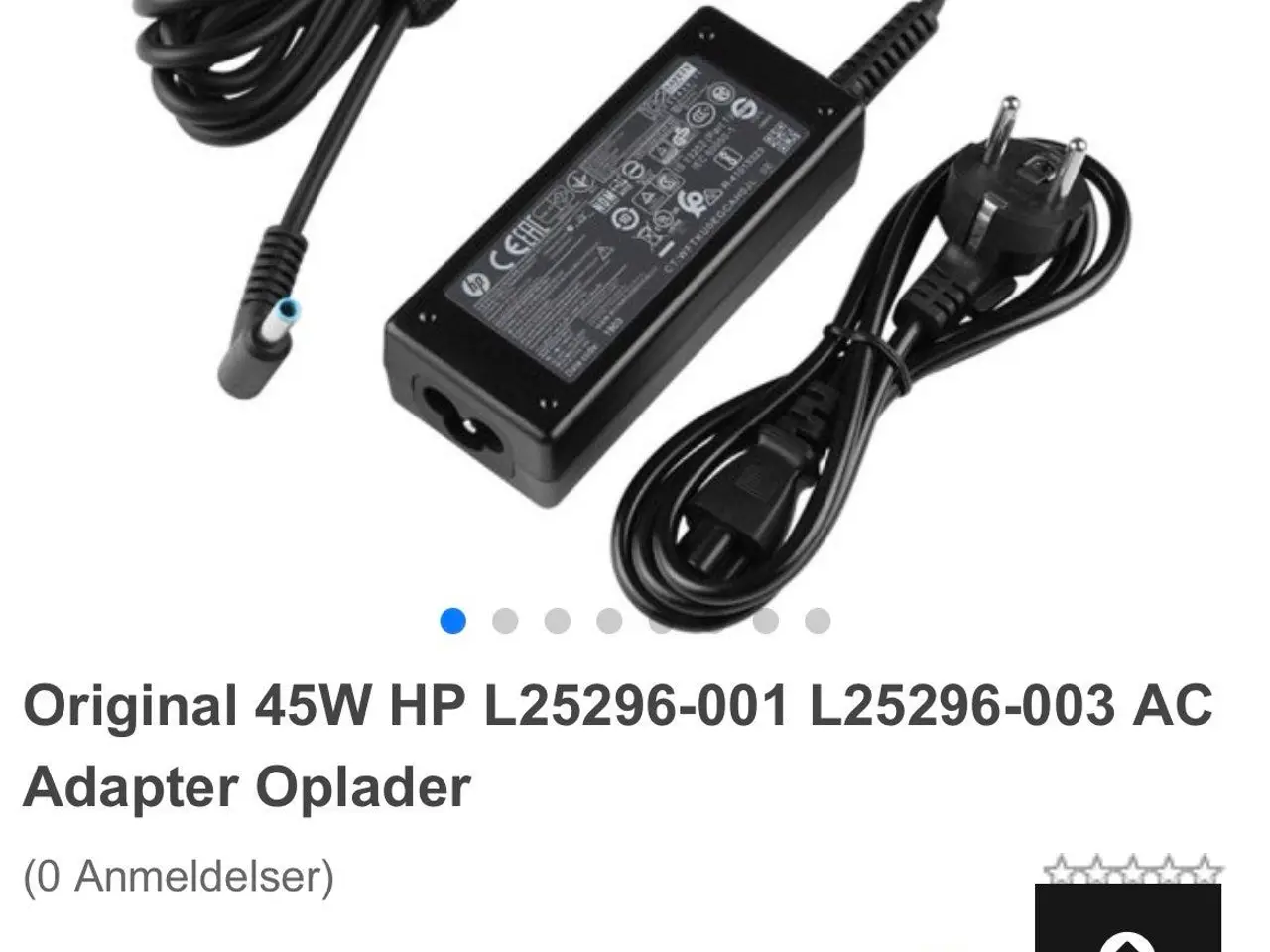 Billede 1 - Original HP 45W AC adapter oplader L25296-001 / L25296-003