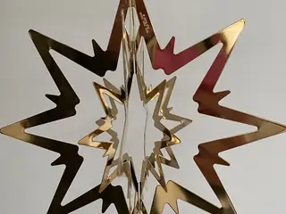 Georg Jensen guldbelagt topstjerne til juletræ