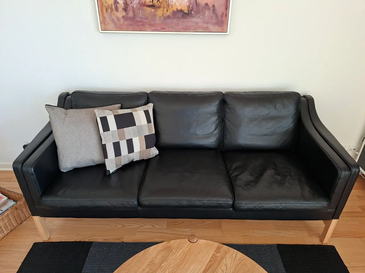 Billede 1 - Lædersofa i anilin læder sælges