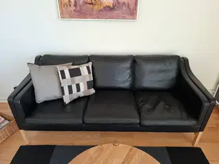 Lædersofa i anilin læder sælges