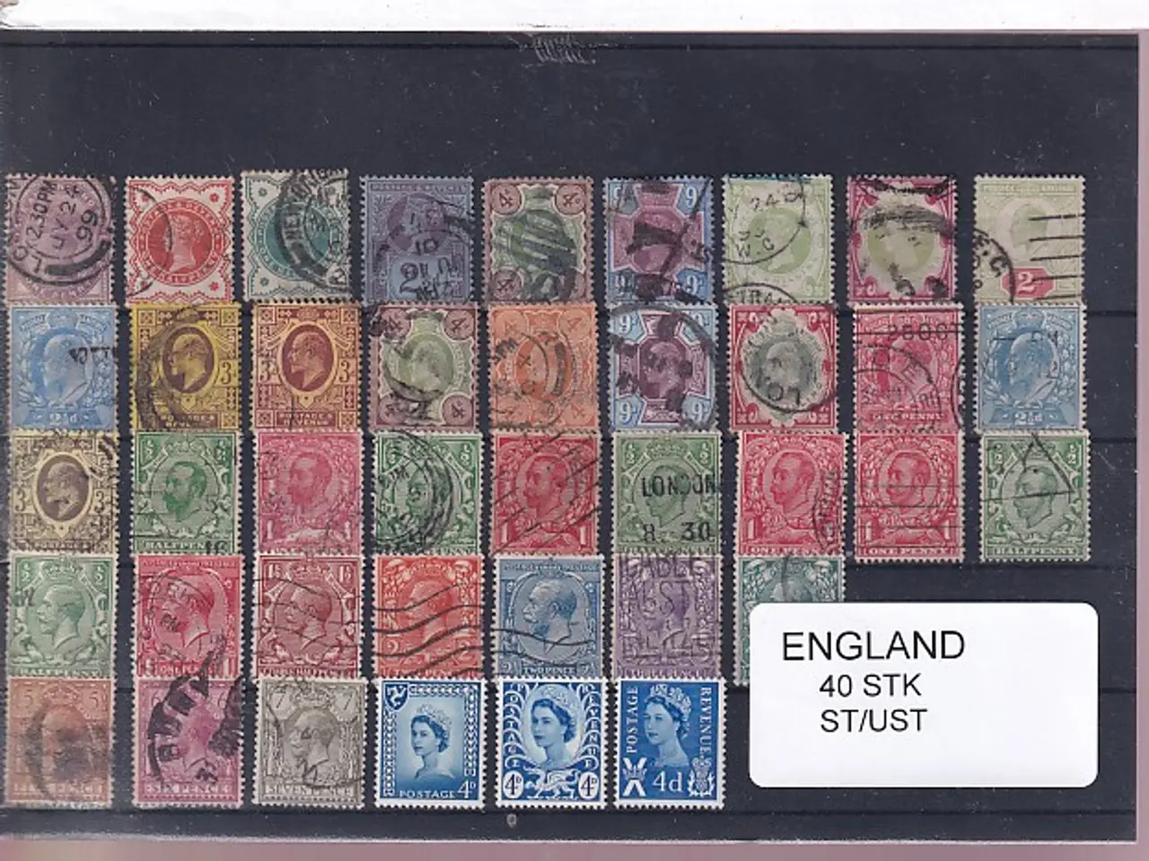 Billede 1 - England - 40 Stk. - Stemplet/Ustemplet