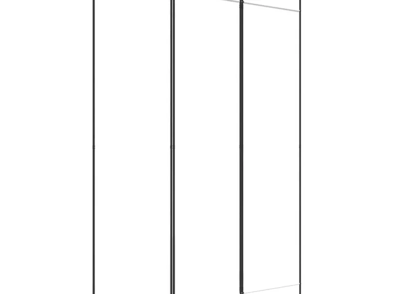 Billede 2 - Rumdeler med 3 paneler 150 x 200 cm - hvid